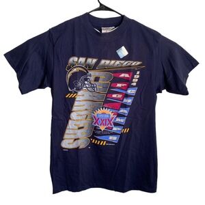 Spectator Sportswear San Diego Chargers Shirt Men L Navy 1994 Super Bowl XXIX